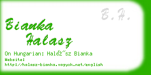 bianka halasz business card